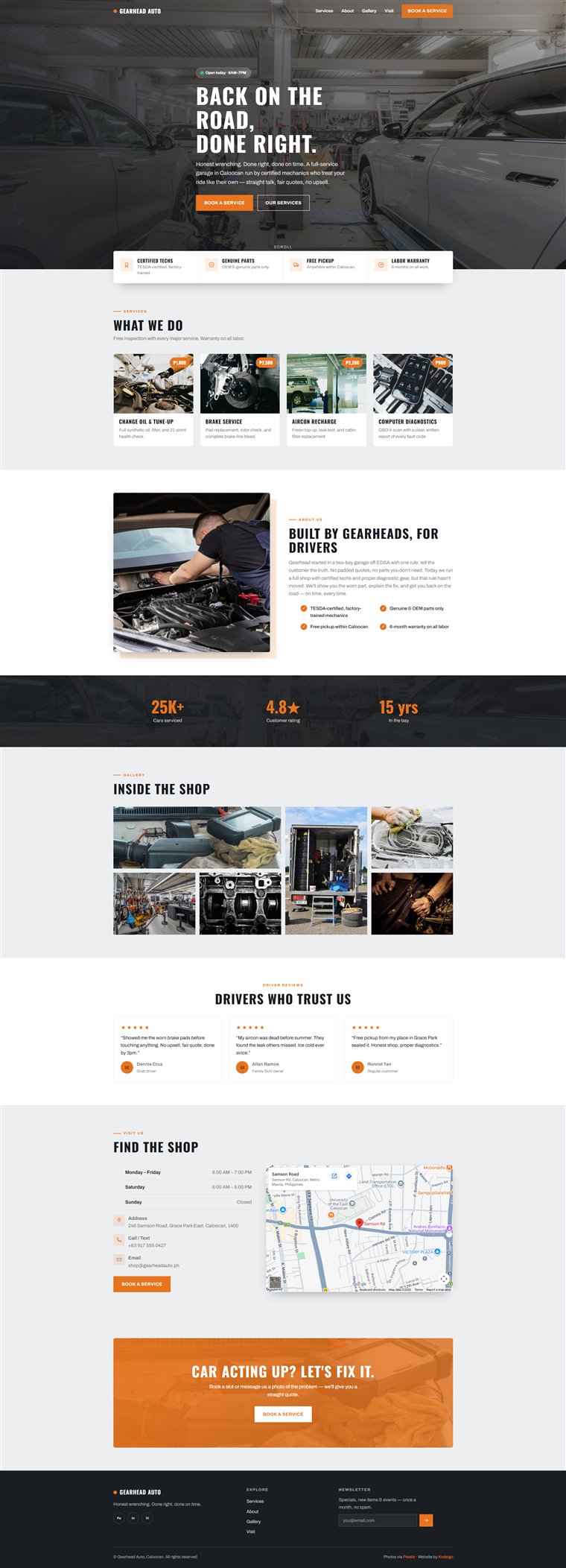 Gearhead Auto website